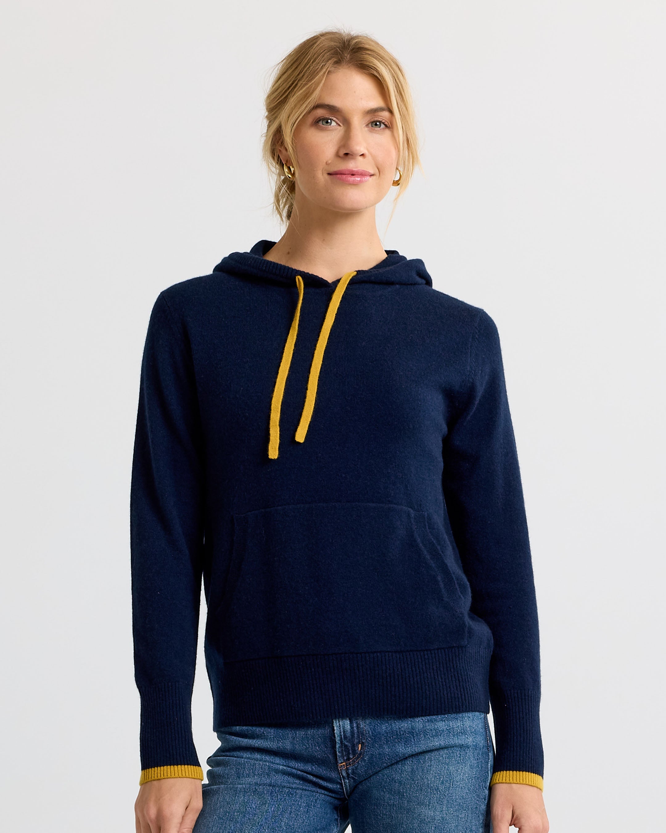 Cashmere Contrast Hoodie