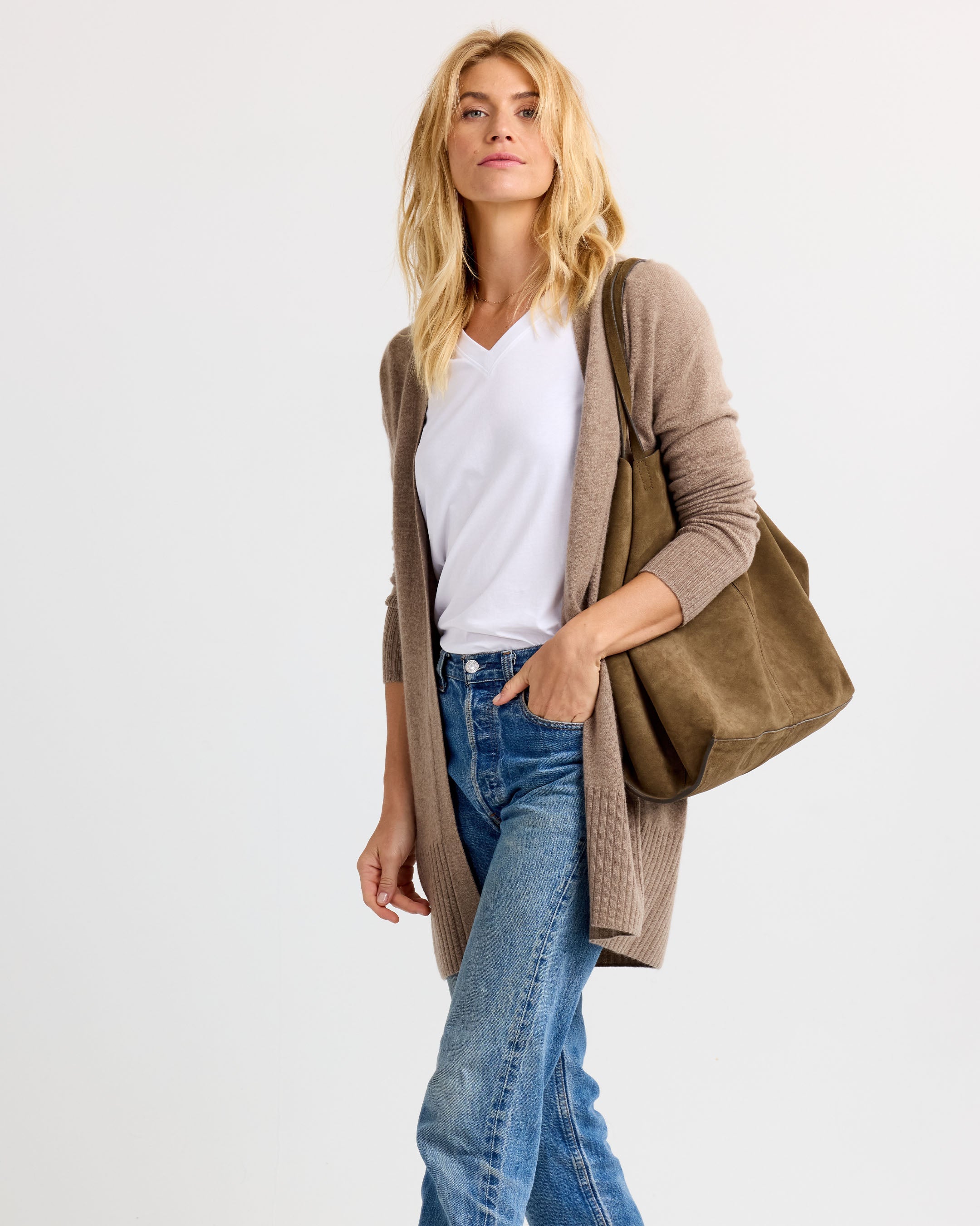 Long Cashmere Cardigan