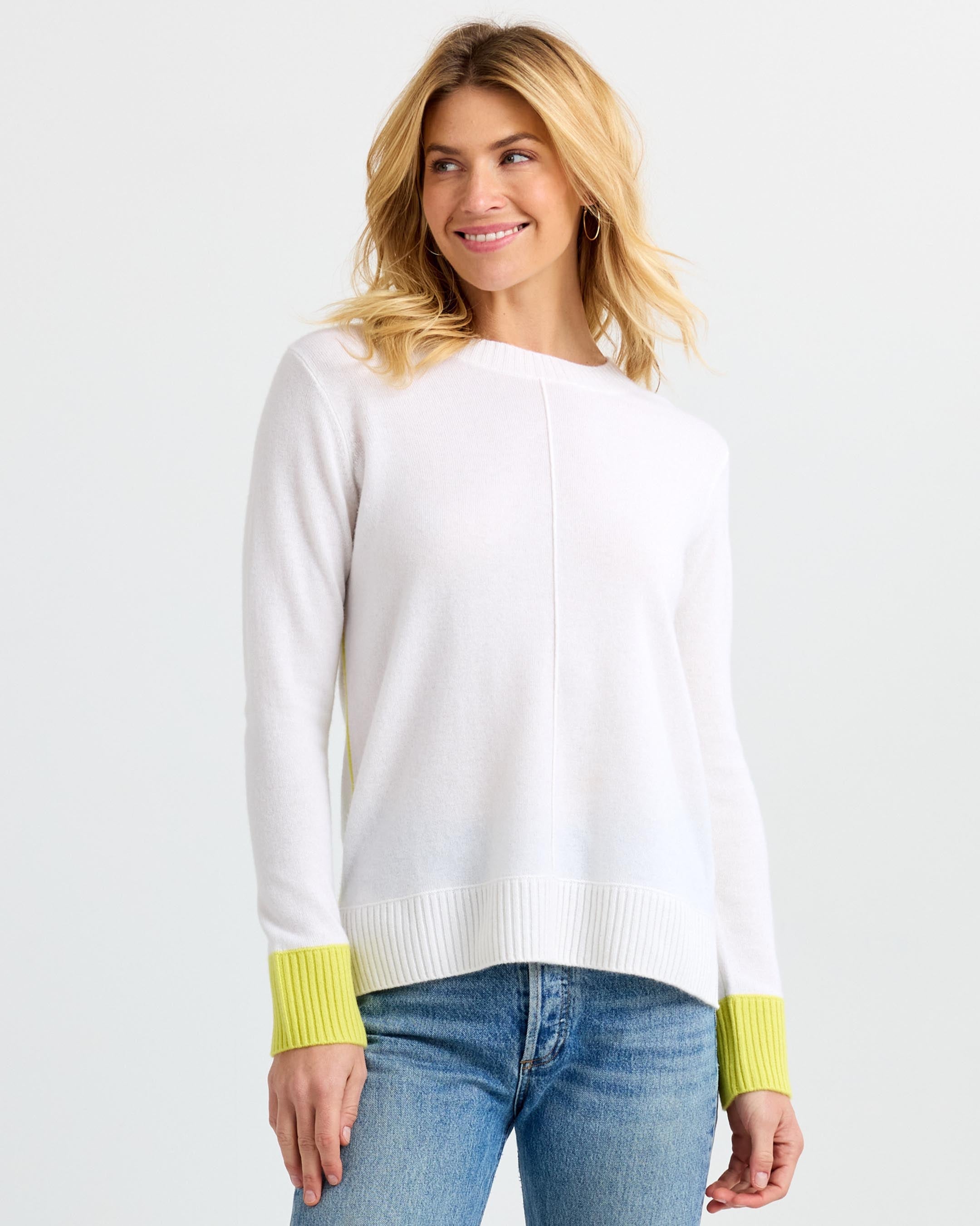 Cashmere Contrast Crew