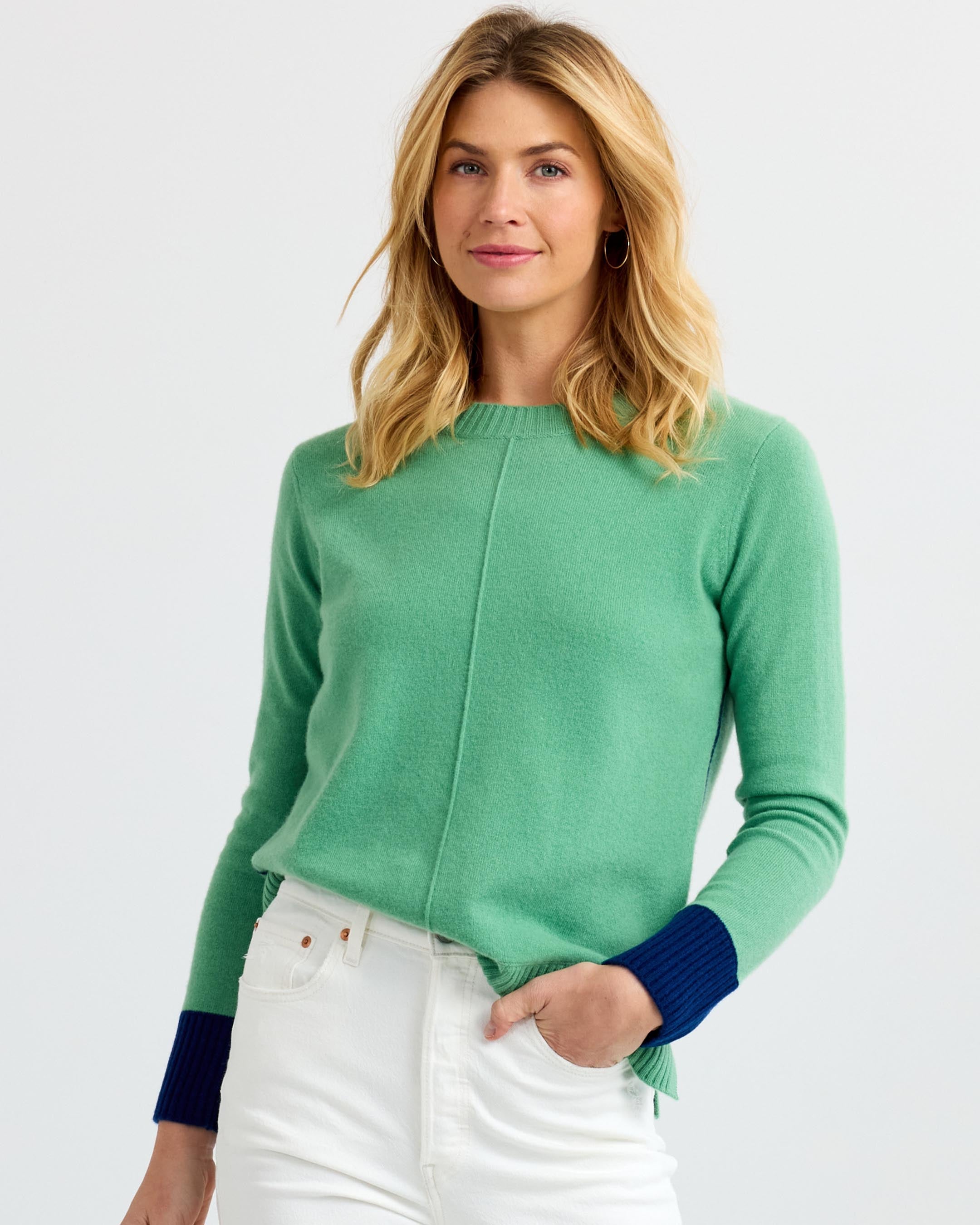 Cashmere Contrast Crew