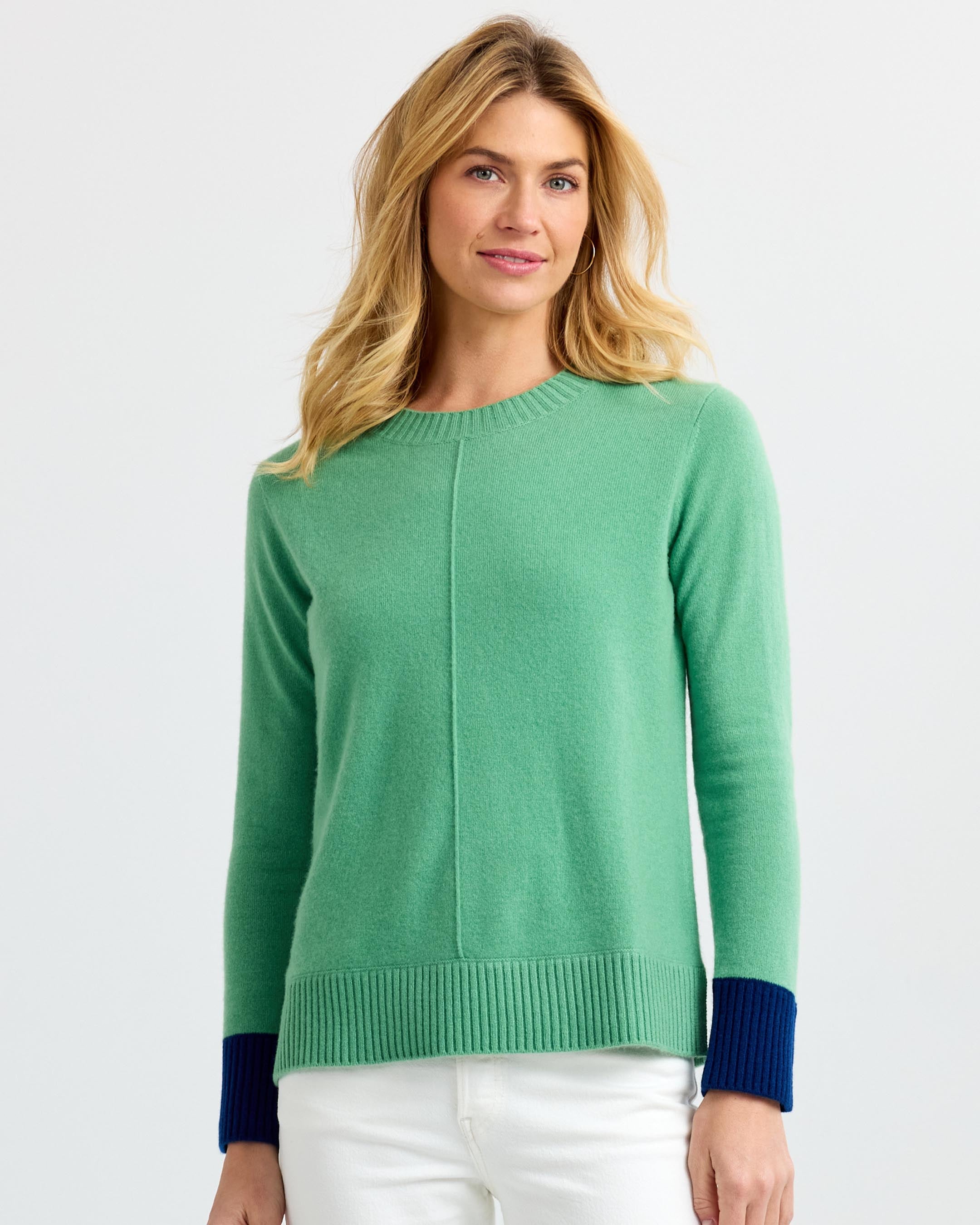 Cashmere Contrast Crew