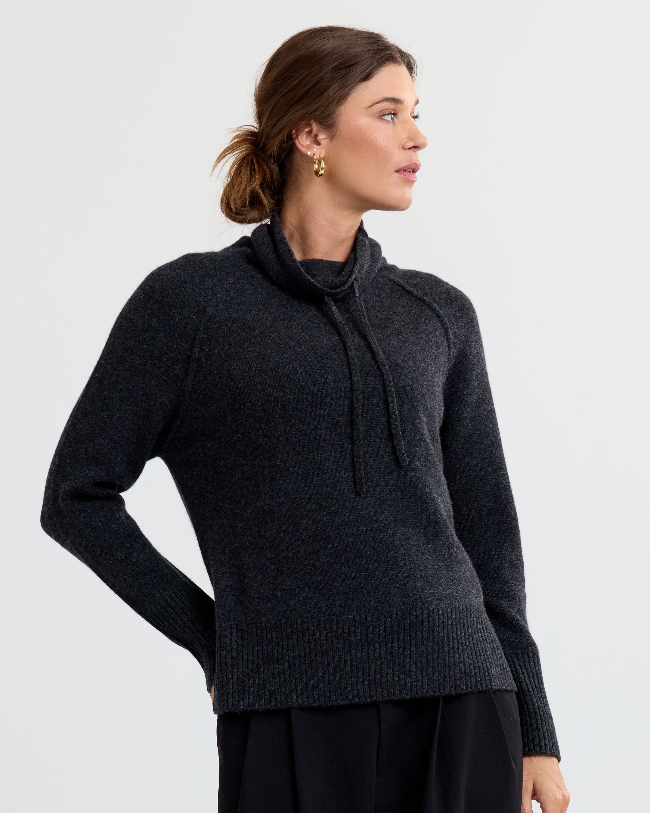 Cashmere Drawstring Funnel