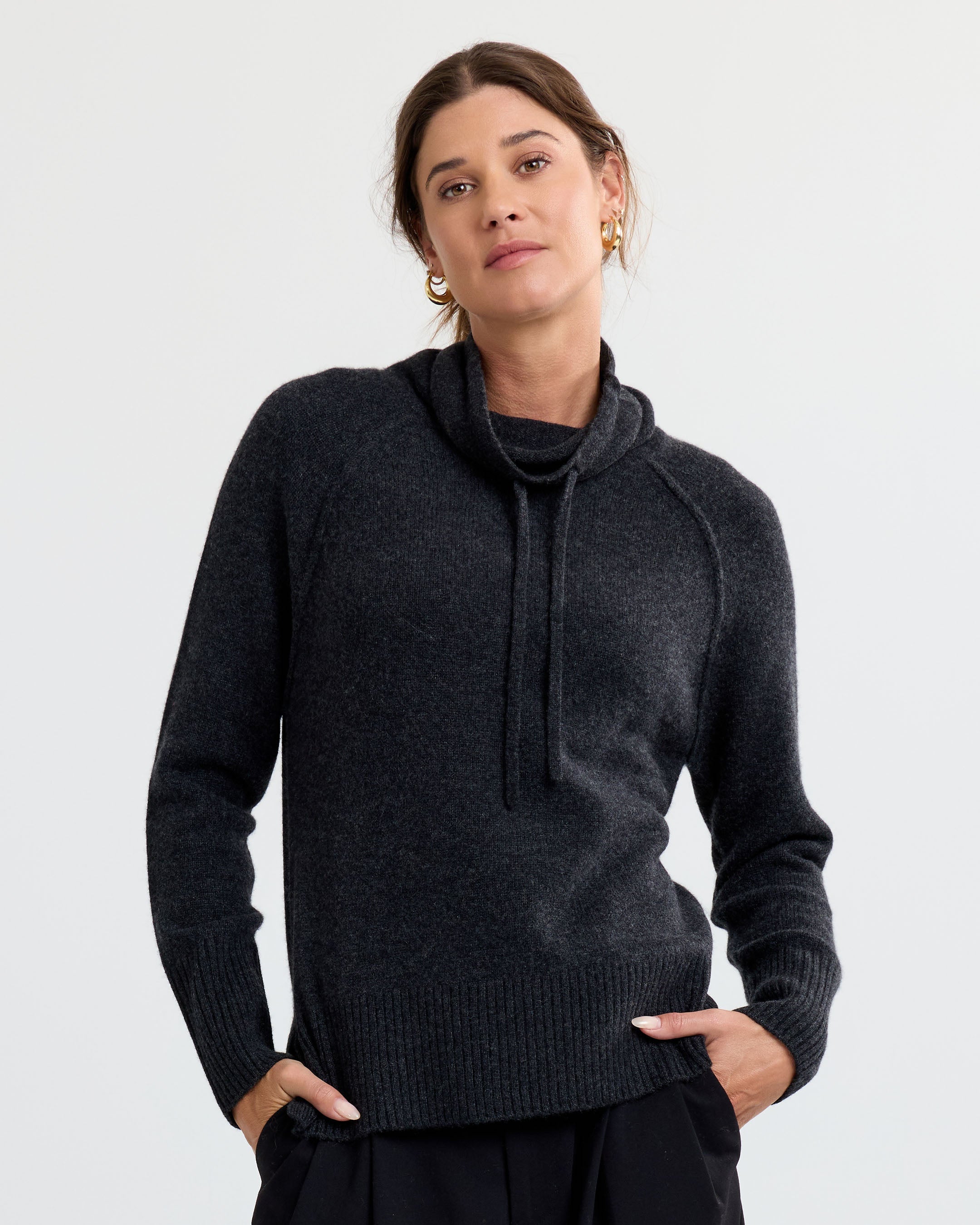 Cashmere Drawstring Funnel