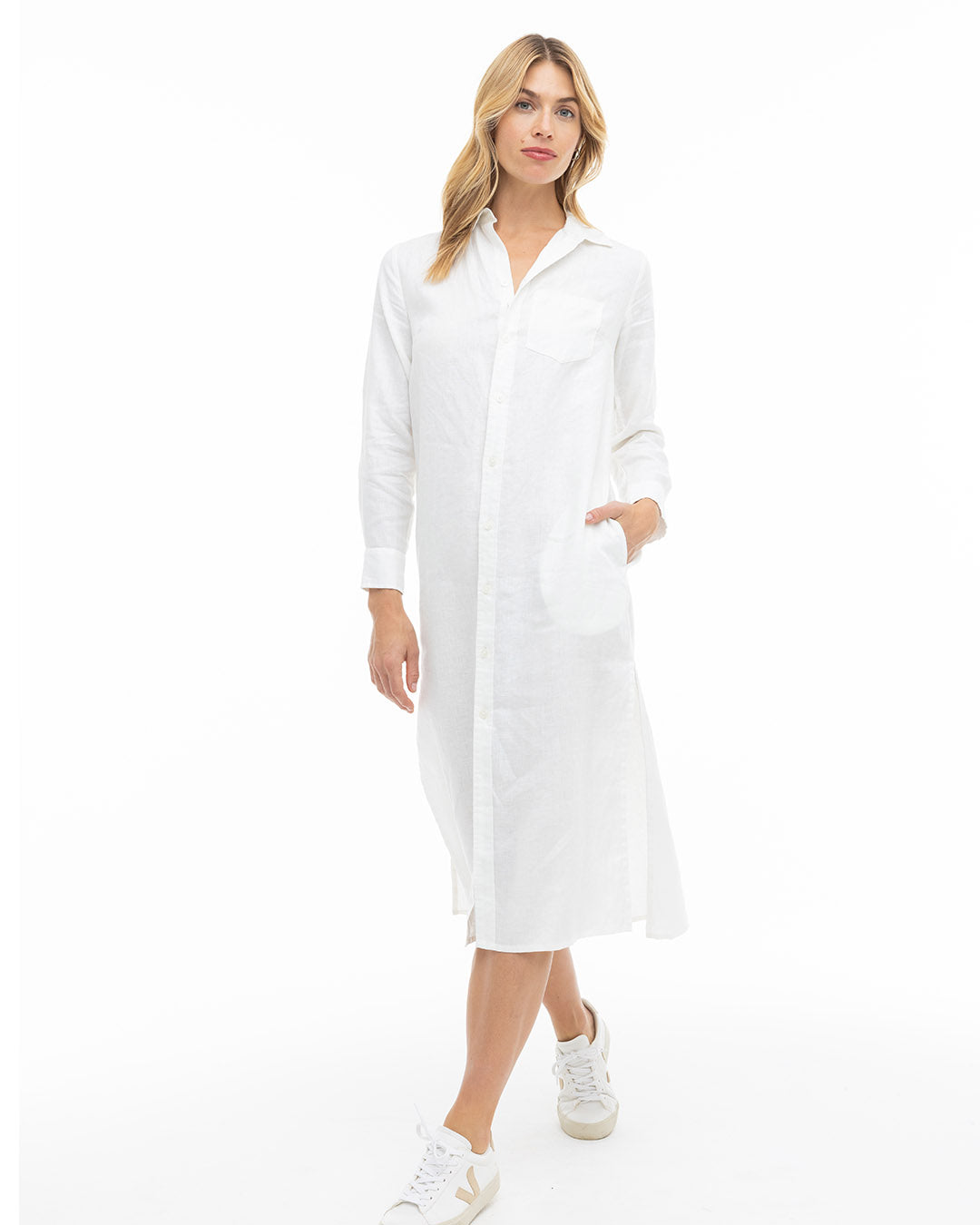 Luxe Linen Shirt Dress