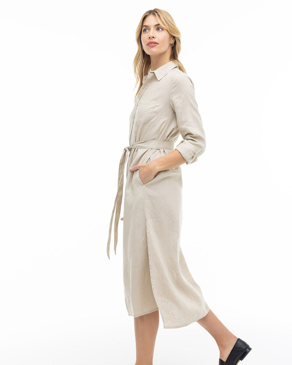 Luxe Linen Shirt Dress