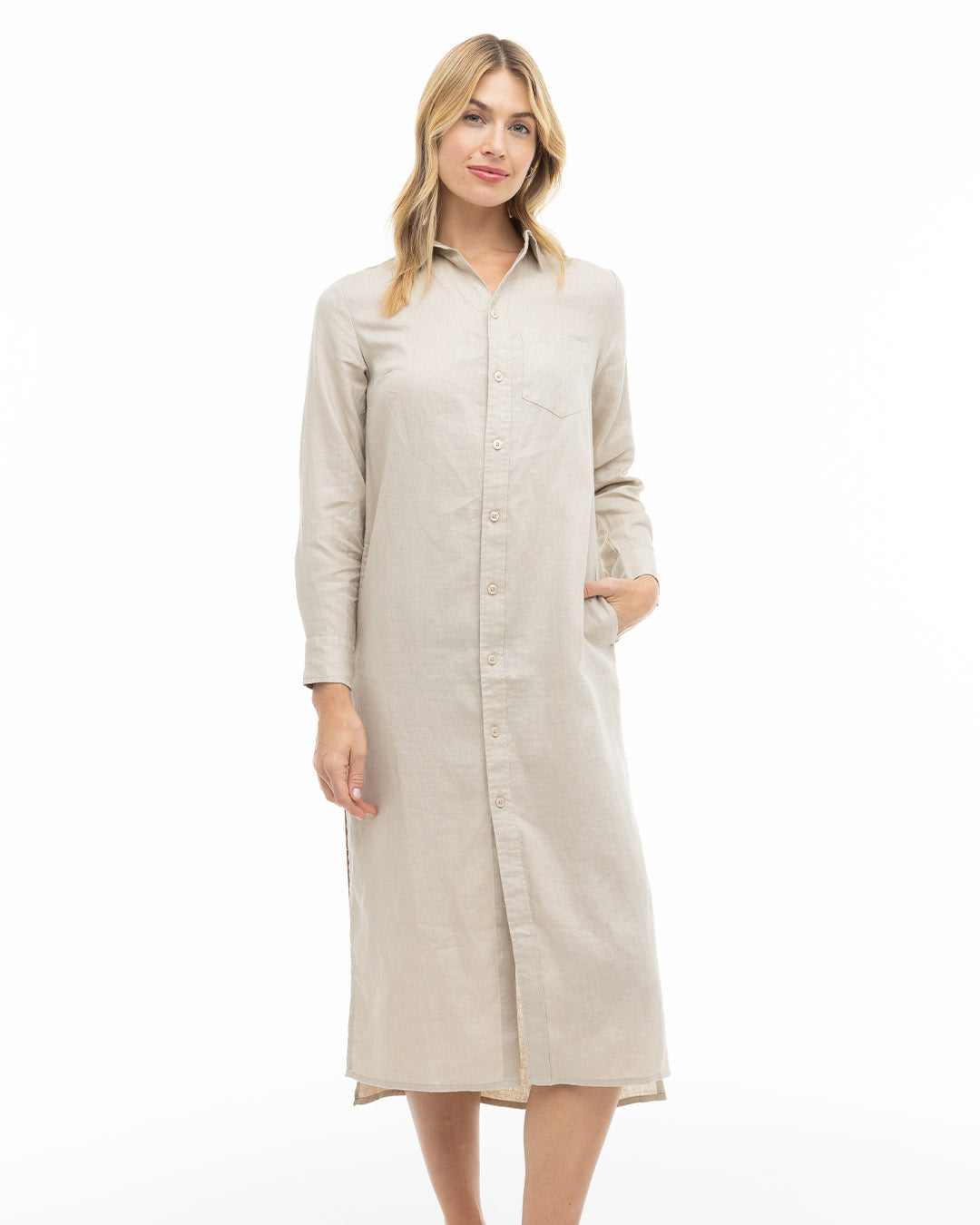 Luxe Linen Shirt Dress