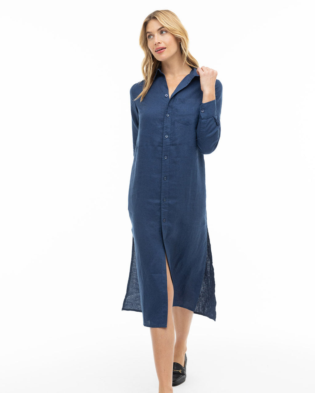 Luxe Linen Shirt Dress