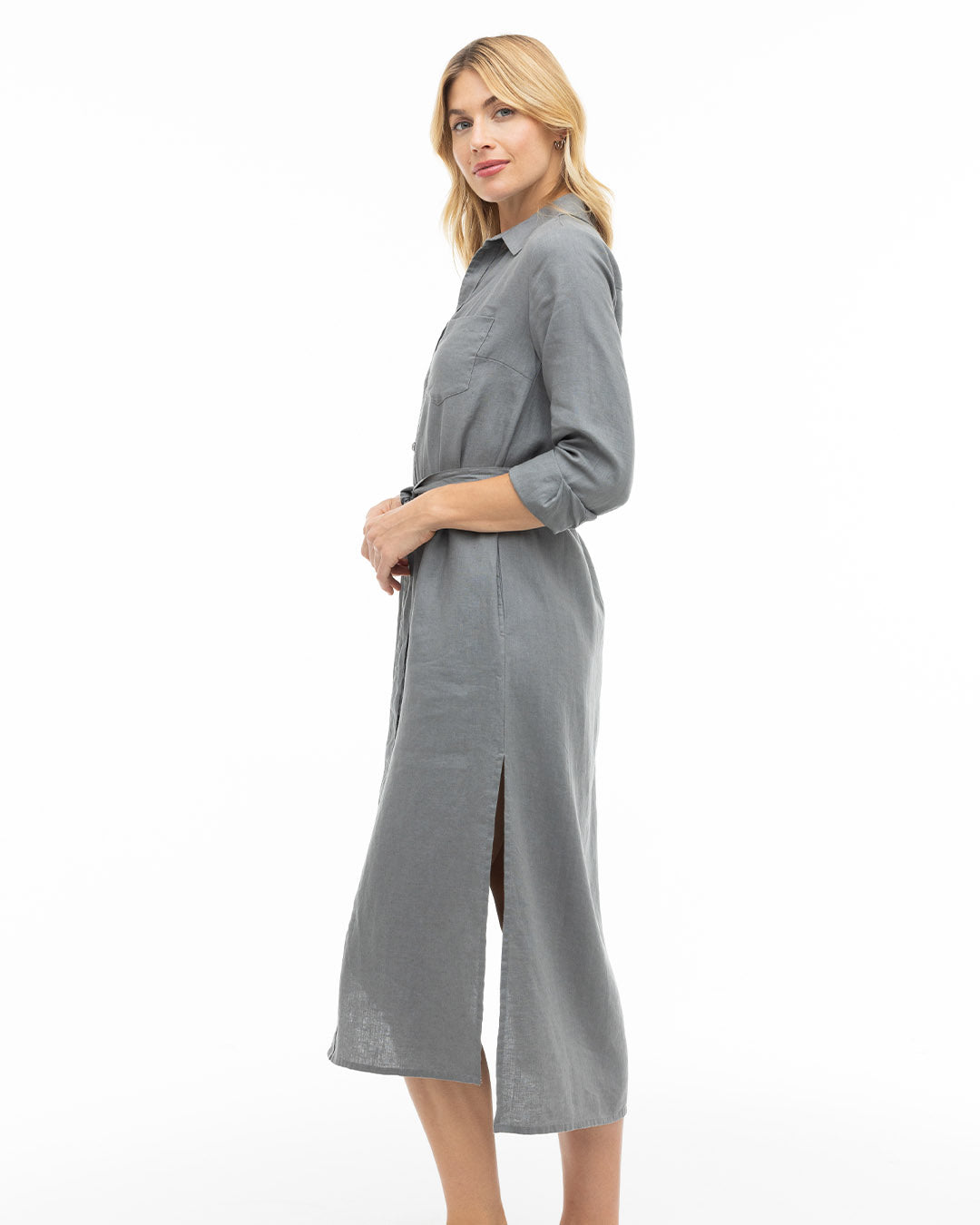 Luxe Linen Shirt Dress
