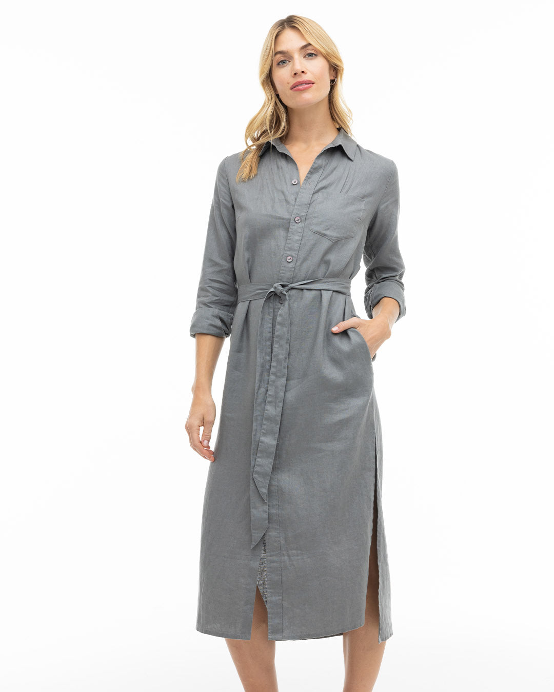Luxe Linen Shirt Dress