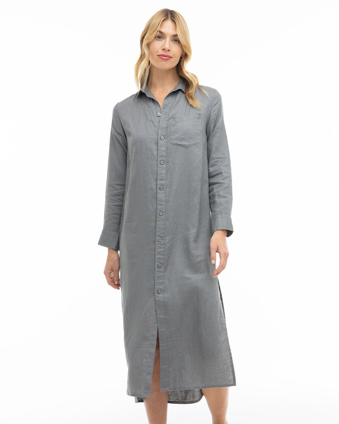 Luxe Linen Shirt Dress