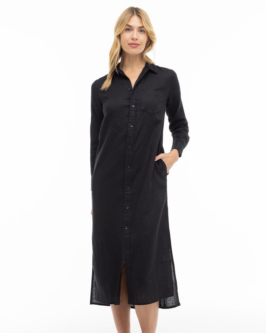 Luxe Linen Shirt Dress